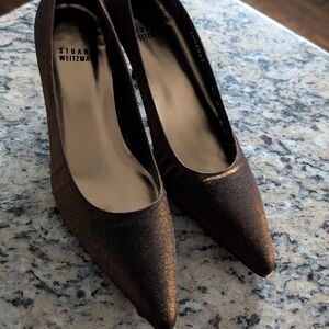 Stuart Weitzman Women's Metallic Brown Pumps